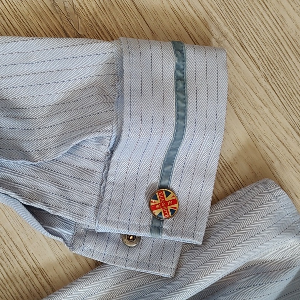ENGLISH LAUNDRY Long Sleeve Cuffed Shirt with Embroidered Detail XL - Picture 2 of 9